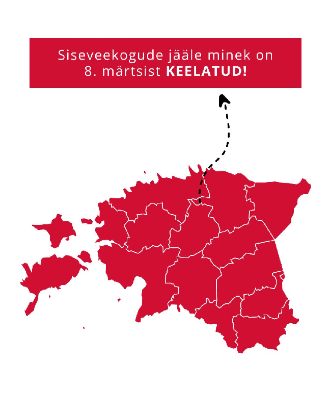 Siseveekogude jääle minek 8. märtsist keelatud