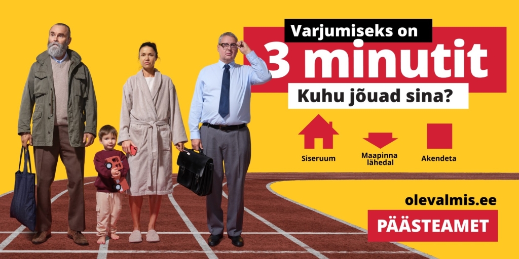Varjumiseks on 3 minutit, kuhu jõuad sina? plakat